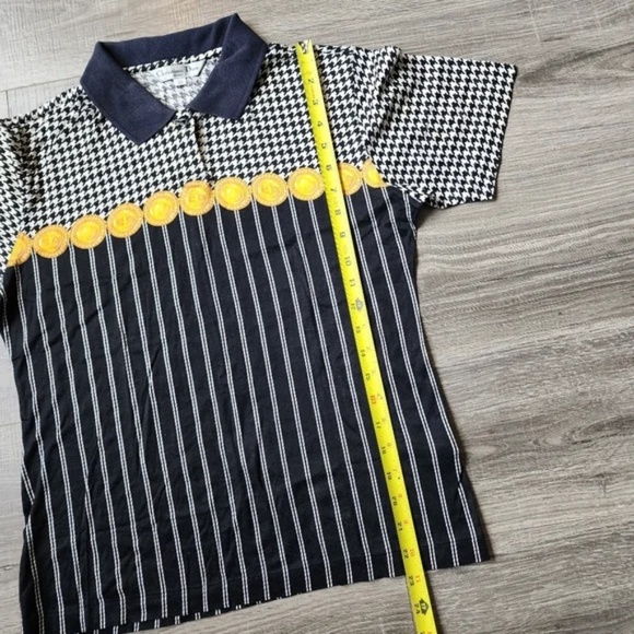 Christian Dior Houndstooth Button Polo Top Shirt Small Med 90 Vintage Dior Box - Picture 13 of 14